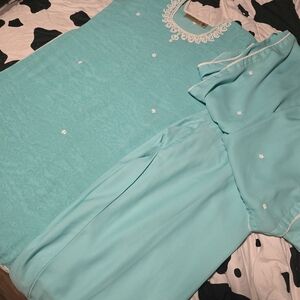 Aqua Salwar Kameez